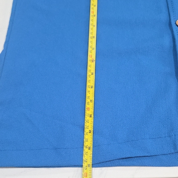 Kenneth Cole Blue Casual Button Down Shirt Short Sleeves - Picture 8 of 10